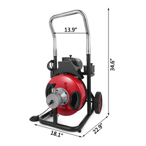 Popular in Europe 50ft High Quality Sewer Drain Pipe Cleaning Machine Shanghai Factory Drain Pipe Cleaner Drain Cleaner - Product Image 2