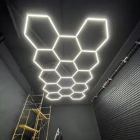 Equipo de Taller Automotriz KCX, Iluminación Hexagonal, Lámpara de Reparación de Autos para Exhibición, Luces LED de Panal para Detallado de Autos