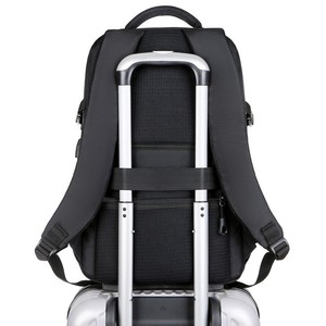 New Design 15.6 Inch Bag Custom Logo Luxury <strong>Waterproof</strong> Oxford Pu <strong>Black</strong> Material Business Men Day Pack Bag Travel Laptop <strong>Backpack</strong> - Product Image 4
