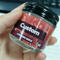 Envase de Vidrio Personalizado de 3.5g, 7g, 1oz, 2oz, 1 Libra para Dulces, Galletas, Gomitas, Hierbas, Flores, Frascos de Vidrio Violeta Negro de 3.5g con Etiqueta