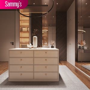 Nouvelle armoire de chambre à coucher, ensemble de meubles, dressing, armoire à portes coulissantes, armoire moderne en cuir, organisateur de vêtements avec miroir - Product Image 1