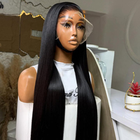 Perruque en cheveux humains naturels 13x6 Ear to Ear Full Lace Frontal, prête à porter, avec dentelle 13x6 pré-coupée HD transparente, sans colle, pour femmes
