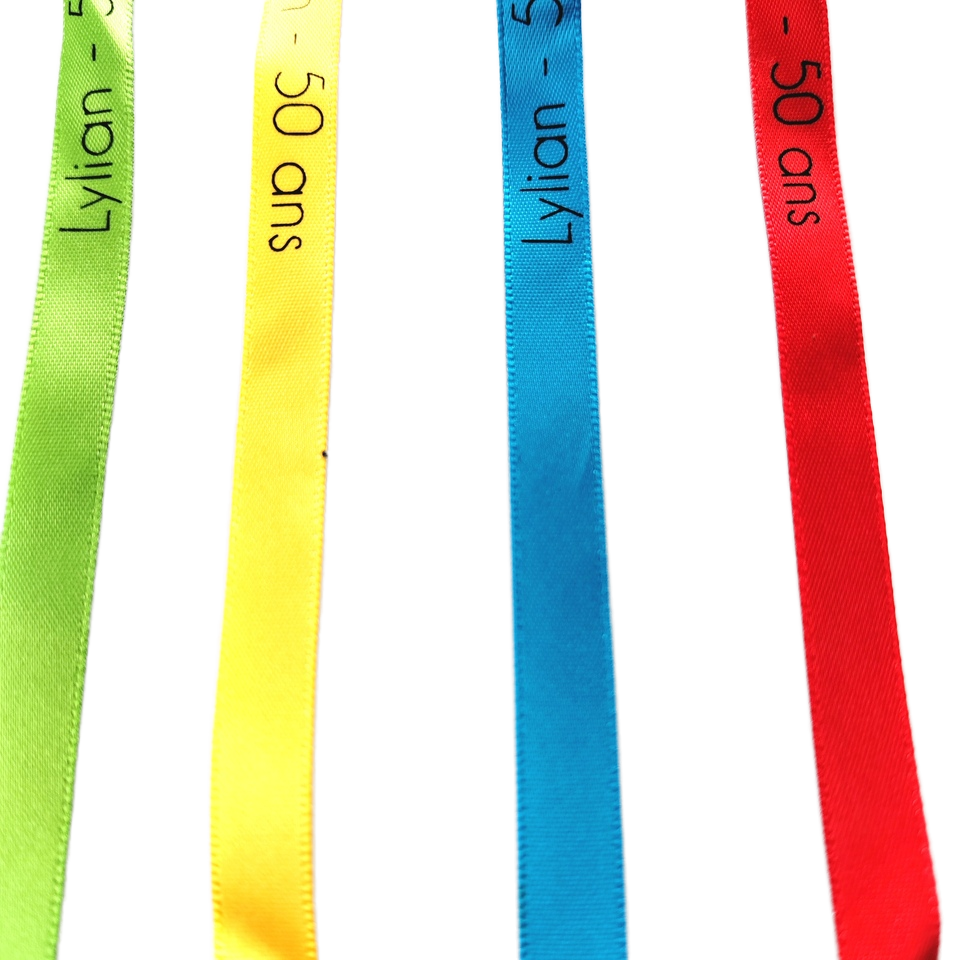Fashion Satin Music Festival Party Concerts Logo Printing Short Wristband Strap Lanyard Custom Wrist Ribbon Image 4