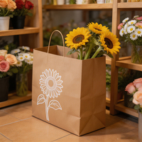 Sac de rangement en papier kraft extra large grande capacité avec poignées robustes, logo personnalisé pour l'emballage de vêtements, d'épicerie et de cadeaux en détail