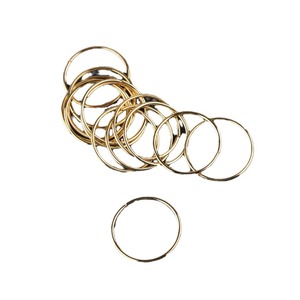 Anillo Dorado con Relieve de 30 mm, Aro Cerrado, Accesorio de Joyería Metálica para Manualidades - Product Image 5