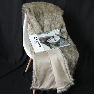 Chăn lông giả dày dặn hai lớp màu xám nhạt - Product Image 6