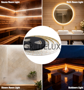 Bande LED résistante aux hautes températures, faible consommation d'énergie, 3030 24V 80LEDs/m, pour sauna sec, salle de thérapie au sel, salle de massage SPA - Product Image 6