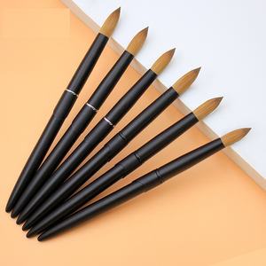 Professionnel Kolinsky <span class=keywords><strong>Cheveux</strong></span> 100% Acrylique <span class=keywords><strong>Brosse</strong></span> <span class=keywords><strong>À</strong></span> Ongles Noir Poignée En Métal Tête Pincée Pur Kolinsky <span class=keywords><strong>Brosse</strong></span> <span class=keywords><strong>À</strong></span> Ongles pour Manucure Art - Product Image 3