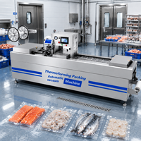 Machine d'emballage sous vide automatique à film étirable pour saumon et fruits de mer, équipement d'emballage de haute qualité