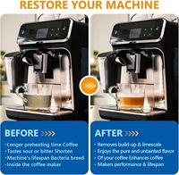 Comprimés détartrants pour machine à café, 34 paquets, comprimés de nettoyage pour machine à expresso, solution détartrante pour cafetière