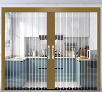 Fabricant chinois de portes pliantes coulissantes imperméables, portes accordéon pliantes, serrure, matériau en aluminium + polycarbonate pour utilisation sur balcon