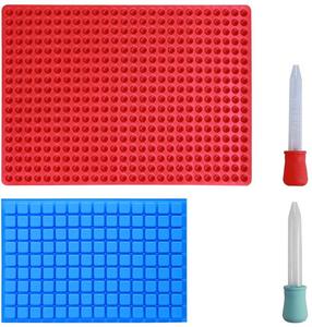 Moules à bonbons en silicone à 468 cavités, plaque de cuisson ronde, moules à chocolat mini carrés à 126 cavités - Friandises pour chien pour l'entraînement des chiots - Product Image 1
