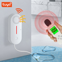 Détecteur d'immersion d'eau WiFi Tuya et capteur de niveau d'eau, alarme de fuite intelligente pour la maison avec avertisseur sonore