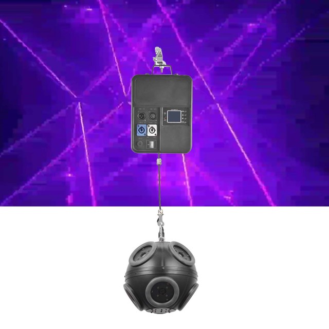 260W Kinetic Laser Football Light With Laser RGB Winch Dmx Laser Football Lifting System Ball Lights For DJ Party Event