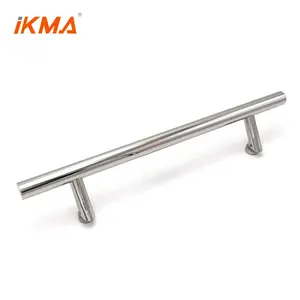 Stainless Steel 304 Single-Sided Round Tubing Mitered Corners Design House Wooden Door Handle Towel Bar