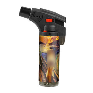 Custom <b>Windproof</b> Attractive Logo Refill Cigarette Portable Butane Plastic Torch <b>Lighters</b> for Smoking Giveaways - Product Image 5