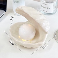 Céramique Salon Chambre Décoratif Chevet Moderne LED Porcelaine Perle Coquille Lampe Lampe de Table Nuit Coquille Lampe Festival Cadeau
