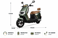 Moto électrique de rue populaire 2026 à grande vitesse avec batteries au plomb 48-72V 800W-3000W pour la vente en gros