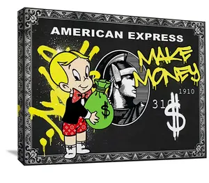 HD Funny Cartoon American Express Make Money Wall Art Pictures And Posters For Home Decor Caudros Decoration Canvas Painting