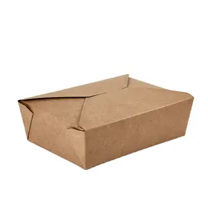 Caja de papel para embalaje de alimentos, caja de embalaje para comida rápida, para llevar el almuerzo, suministro de fábrica