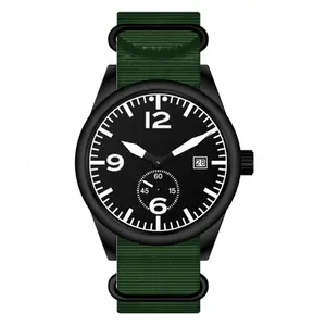OEM飞行员手表中国工厂品牌男士不锈钢男女通用日本机芯手表C手表CE/ROHS飞行员手表