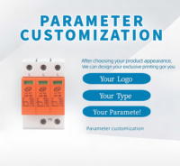 Parafoudre DC de type T2 personnalisé 20KA 3P, dispositif de protection contre les surtensions, matériau PBT, AC 40KA, certifié CE pour système solaire