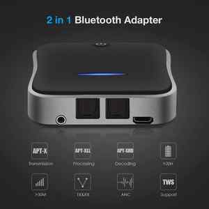 Adaptador receptor y transmisor de Audio Bluetooth 5,0 2 en 1 con chipset CSR8675, óptico <span class=keywords><strong>Toslink</strong></span>/3,5mm <span class=keywords><strong>AUX</strong></span>/SPDIF para altavoz de TV y coche - Product Image 3