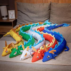 Jouet en peluche <span class=keywords><strong>dragon</strong></span> <span class=keywords><strong>totem</strong></span> poupée <span class=keywords><strong>dragon</strong></span> de feu oreiller long créatif - Product Image 5