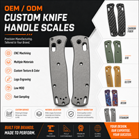 Plaquettes de couteau en titane personnalisées, directement de l'usine, avec grip texturé, pour remplacement sur couteaux pliants EDC