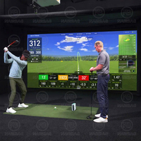 Enceinte de simulation de golf gonflable extérieure tente gonflable formation de club de golf pour la location de fêtes et d'événements