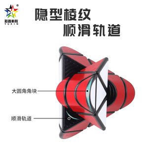 Cube de Rubik pyramidale arrondie Yuxin Black Kirin, autocollant triangulaire de forme irrégulière, lisse, haute difficulté, jouet pour enfants - Product Image 4
