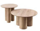 Table basse en bois de style vintage moderne, aspect antique, pour la maison, le restaurant, l'hôtel, le salon, l'école, pieds en forme de pilier, dernier design