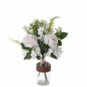 ช่อดอกกุหลาบประดิษฐ์ CallaFloral สีขาว ขนาด 12 นิ้ว สำหรับตกแต่งงานแต่งงาน ตกแต่งบ้าน แขวนผนัง จัดดอกไม้ - Product Image 5