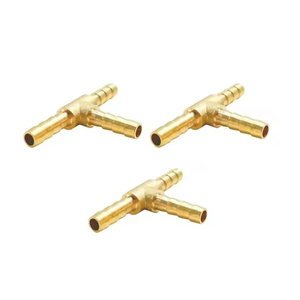 Conector en T de latón forjado Boeray con orificios de montaje de 1/4 y 1/2 para piezas de semirremolques - Product Image 1