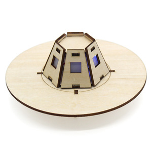 Wooden Flying Saucer <b>Diy</b> Science <b>Kit</b> For Kids Stem Educational Toy Model 7-9 Years Geometric Shape Manual Assembly - Product Image 1