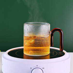 Vasos de Vidrio de Borosilicato Ecológicos al por Mayor para el Consumo Diario de Jugos y Café <span class=keywords><strong>con</strong></span> Diseño de Asa Colorida - Product Image 6
