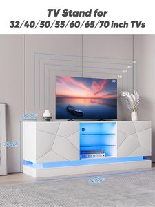 家具とラグ 壁掛け式フローティングモダンエンターテイメントセンター フライ木製テーブル - Product Image 4