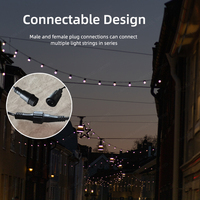 Guirlandes lumineuses extérieures étanches IP65 E27 RGB avec télécommande en PVC et caoutchouc pour mariage, fête, vacances, Noël
