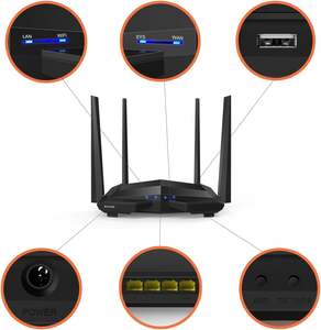 Nuevo Router WiFi Inteligente Tenda AC1200 <span class=keywords><strong>de</strong></span> Doble Banda con 4 Antenas para Uso Doméstico Gigabit Ethernet (AC10) - Product Image 5
