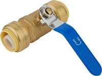 Robinet à bille manuel à raccordement rapide de 1/2 pouce à passage plein |   Clip de déconnexion eau chaude/froide en laiton certifié UPC rouge bleu 200 PSI