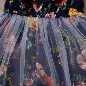 ชุดเดรสลูกไม้ปาร์ตี้แบบสายเดี่ยวสองข้าง ผ้าซาตินลายดอกไม้ สำหรับเด็กผู้หญิง ขายส่ง - Product Image 5