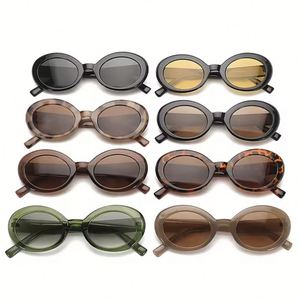 Lunettes de soleil ovales rétro tendance 2025 pour femme, protection UV400, couleur gelée, lunettes rondes pour femme - Product Image 4