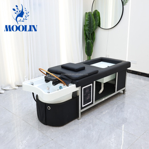 Sillón de Pedicura MOOLIN Moderno con Lavacabezas, Cuero PU Ergonómico, Acero Inoxidable, <span class=keywords><strong>Mueble</strong></span> Multiusos para Salón - Product Image 3