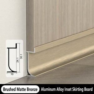 Plinthe encastrée en alliage d'aluminium 2cm 3cm, ligne de <span class=keywords><strong>coin</strong></span> murale invisible dissimulée, panneau mural métallique étanche et durable pour carrelage - Product Image 4