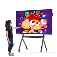 Tableau blanc interactif intelligent à écran tactile infrarouge AI pour salle de classe, tailles 65, 75, 85, 100, 110 pouces, affichage LCD