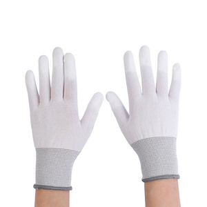 Guantes de nailon blancos hasta la muñeca, 13 puntadas, antiestáticos, para trabajos electrónicos, uso diario - Product Image 4