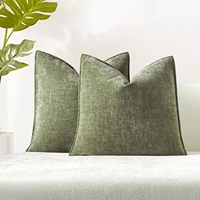 Housse de coussin solide moderne de luxe oreiller jacquard en chenille moelleux pour la décoration intérieure coussins en polyester doux pour hôtels