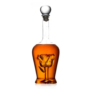 A mano in vetro di bottiglia del liquore 750ml Personalizzato Arte Magica Bottiglia di Liquore In Vetro Soffiato A Mano Whisky Vodka Bottiglia di tequila