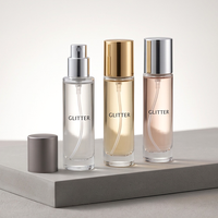 Flacon de parfum en verre transparent miniature de haute qualité 10 ml 15 ml, vide, portable, vaporisateur pour usage cosmétique