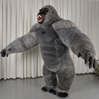 Meilleures ventes Costume de mascotte de gorille gonflable Costume de personnage de dessin animé amusant en peluche géante pour les événements d'Halloween